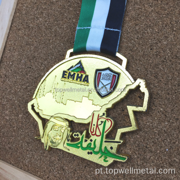 Medalha esportiva de liga de zinco 2D personalizada